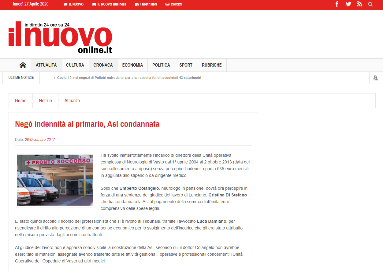 indennità negata